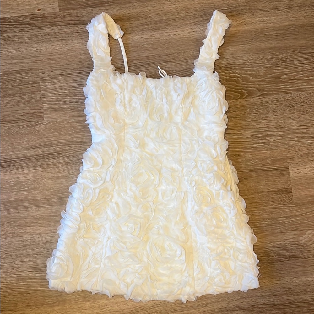 Oh Polly White Floral Mini Dress